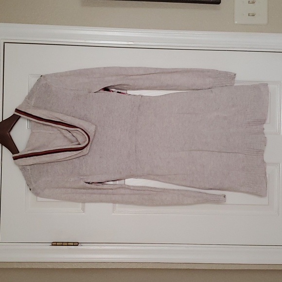 Decree Long Hooded Boho Cardigan Sweater Small - Picture 6 of 9